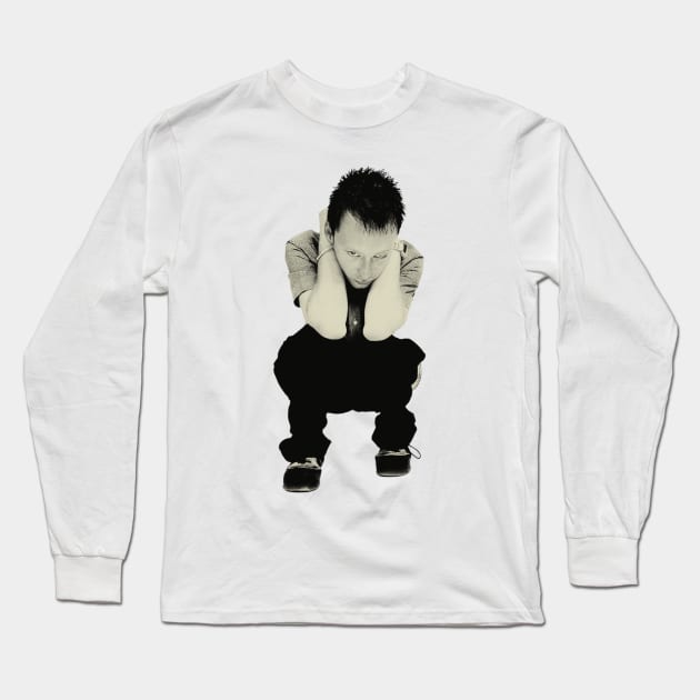 Thom Yorke Original Aesthetic Tribute 〶 Long Sleeve T-Shirt by Terahertz'Cloth